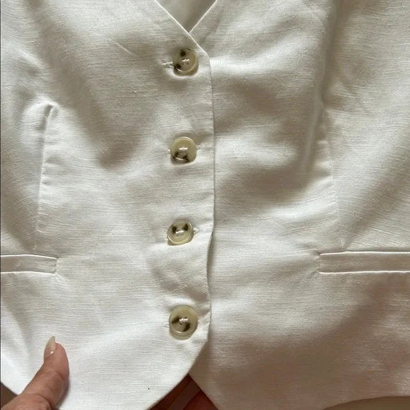 Women's White Vest Top - Picture 3 of 5